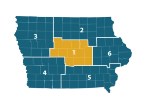 District 1 location map